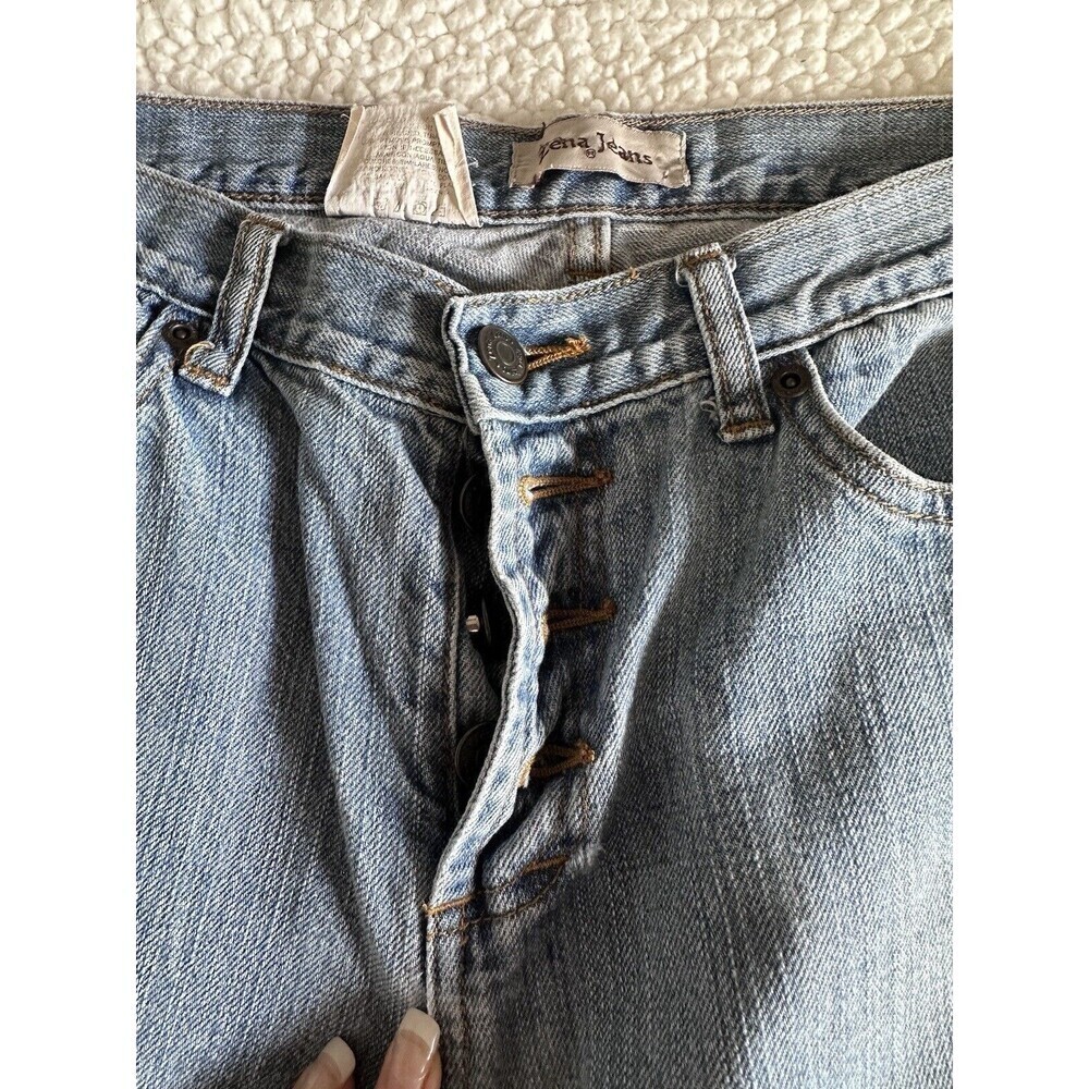 Women’s VTG Zena Button Fly‎ straight Barrel Leg Denim Jeans Sz 8 Y2K - Picture 4 of 6